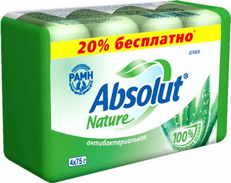 Мыло Абсолют 4*75г. Nature Алоэ 6065 (24)