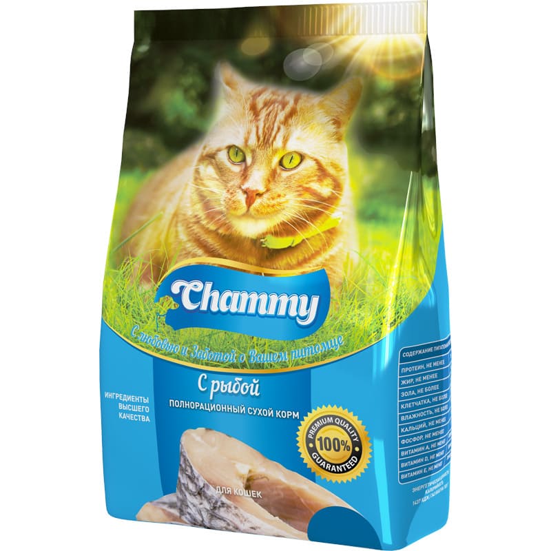 Корм д/кошек CHAMMY сухой 1,9кг с рыбой
