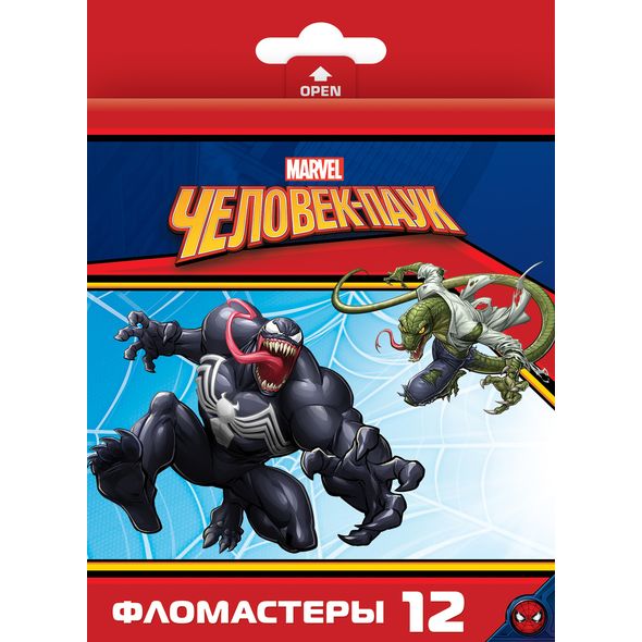 Фломастеры 12цв. Хатбер Человек паук