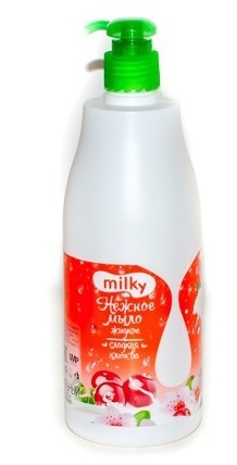 Мыло жидк. Клевер 500мл. Фруктовый Milky Сладкая клюква