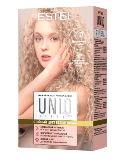 Краска д/волос Estel Uniq sense 9/17 Блондин пепельно-коричневый (10)