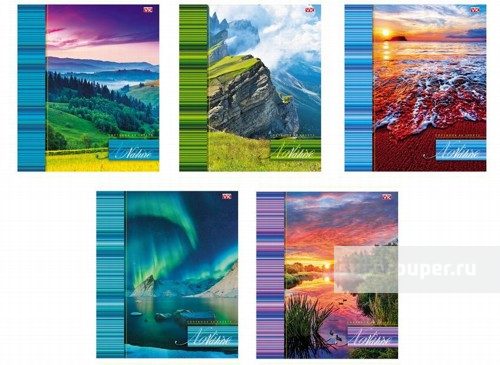 Тетрадь 48л. КЛ. Хатбер ECO Nature (уп.10)
