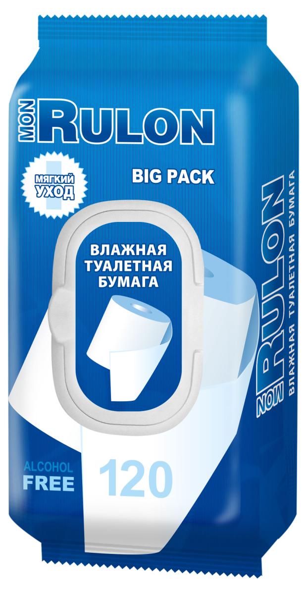 Туалетная бумага влажная MonRulon 120шт. с клапаном (16)