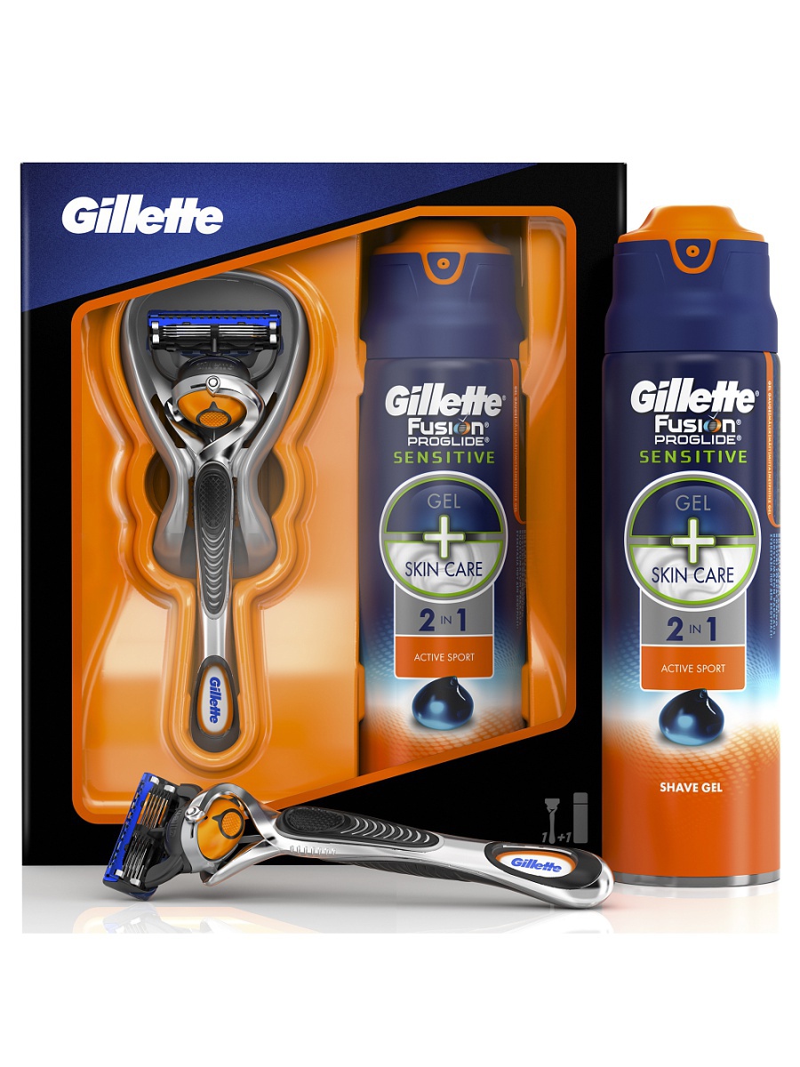 ПН/МУЖ. Gillette Fusion ProGlide FlexBall (станок + гель для бритья 170мл.)