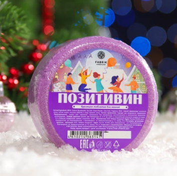 Соль для ванн Fabrik Cosmetology 130г. таблетка Позитивин