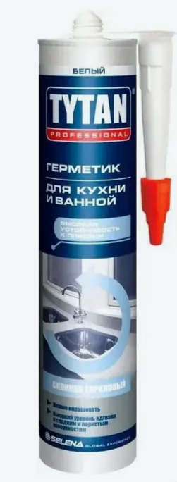 Герметик силиконовый Tytan 280мл. санитарный белый (12)