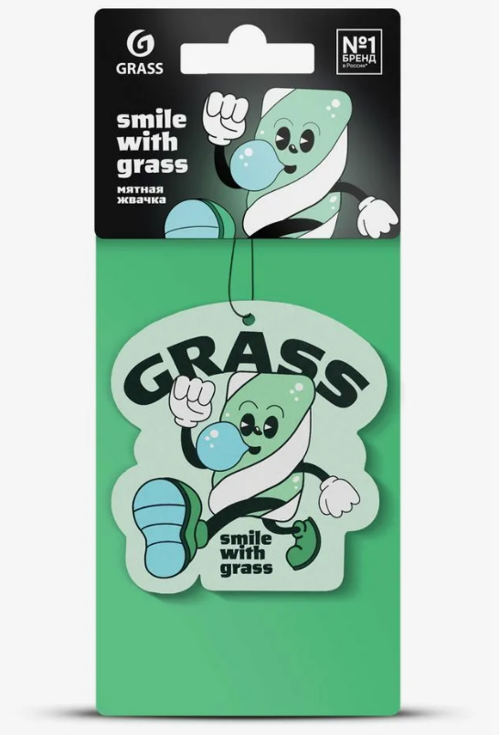 Ароматизатор автомобильный Grass Smile Мятная жвачка