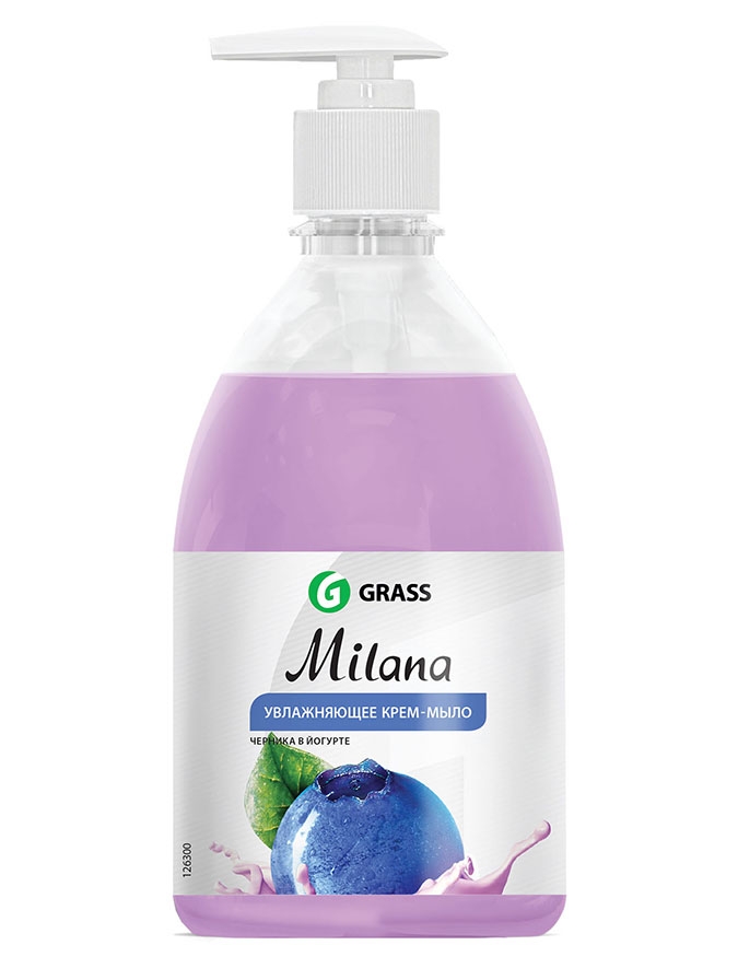 Мыло жидк. Grass 500мл. Milana Черника в йогурте (15)