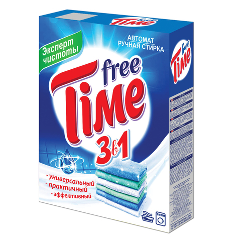 Стир.порошок Free Time авт. 350гр. 3в1