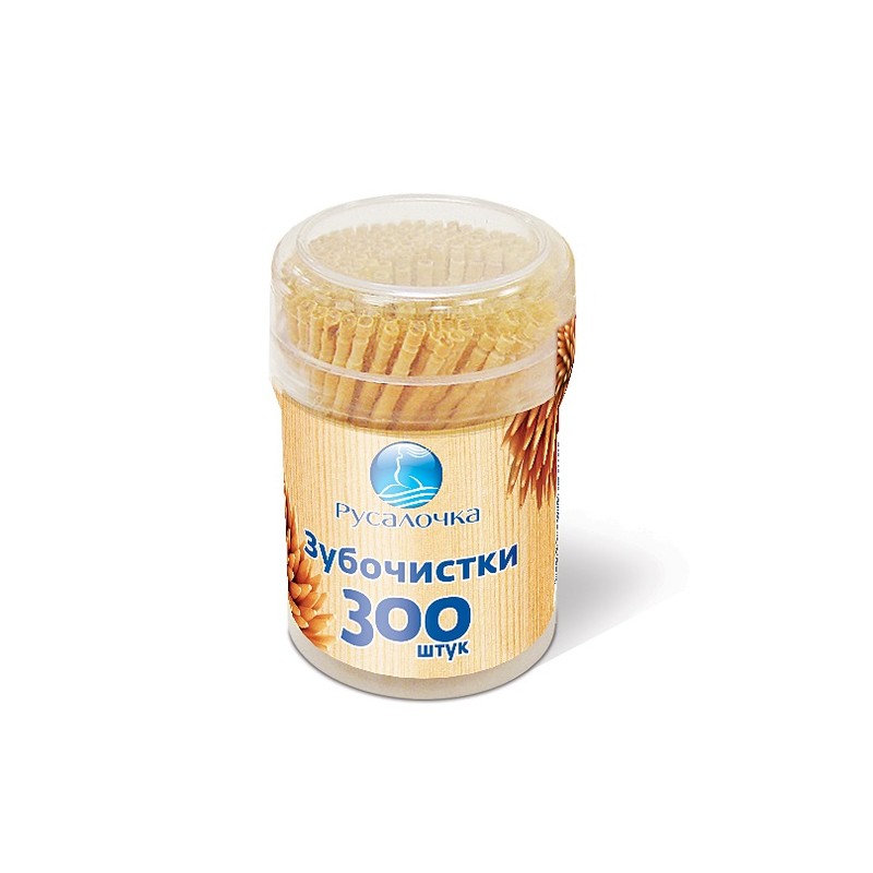 Зубочистки Русалочка 300шт. пл.банка 433458 (уп.10шт)