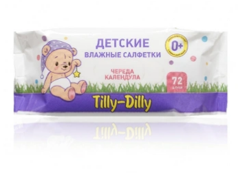 Салфетки влажные Tilly-Dilly 72шт. Череда и календула (22)