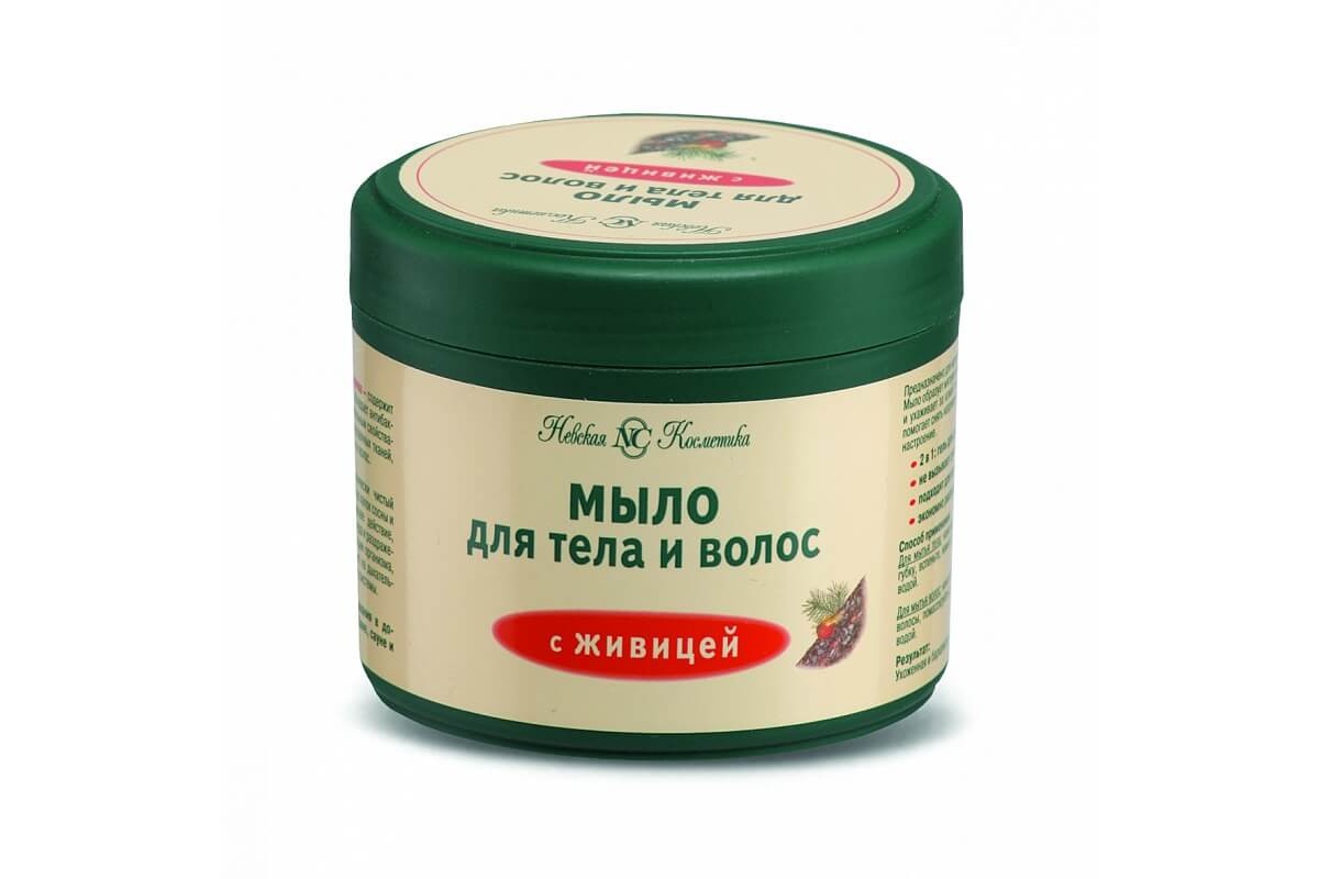 Мыло жидк. Невская косм. 300мл. густое Живица д/тела и волос
