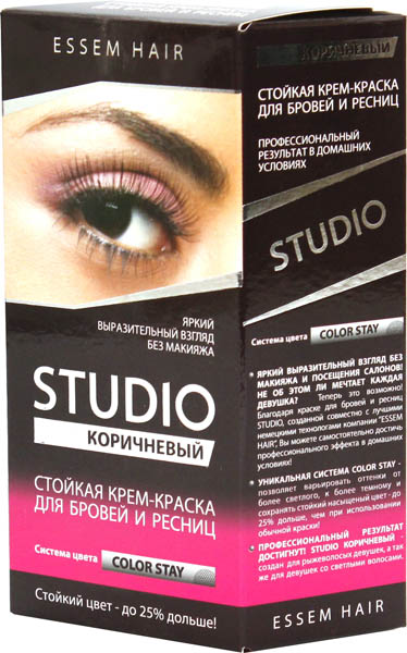Краска для бровей Studio 30/20мл. Коричневая