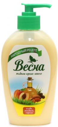 Мыло жидк. Весна 280мл. олива,миндаль,персик 5127