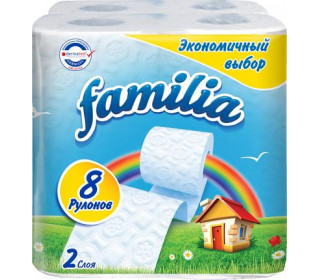 Туалетная бумага Фамилиа Радуга 2сл. 8рул.
