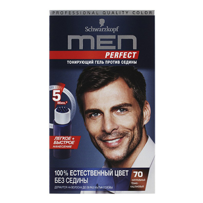 Тонирующий гель Men perfect 70 Темно-Каштановый