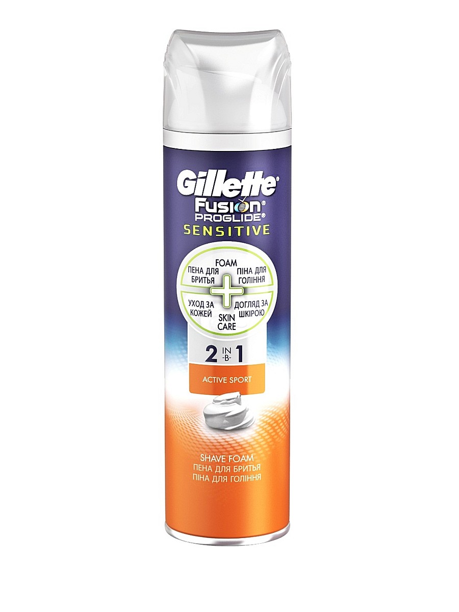 Пена д/бритья Gillette 250мл. Fusion Proglide Active Sport