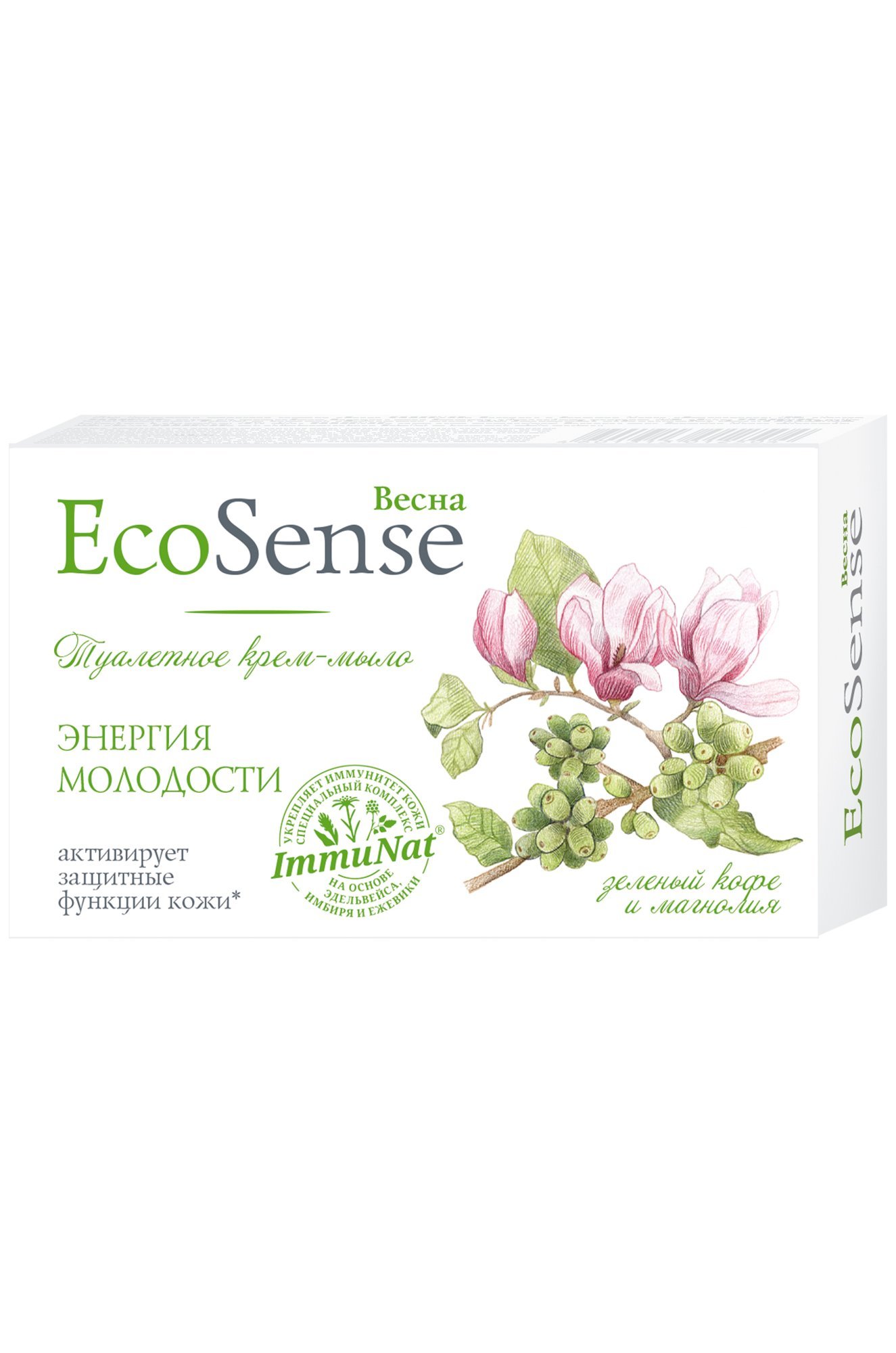 Мыло Весна 90г. EcoSense зеленый кофе и магнолия 6155 (36)
