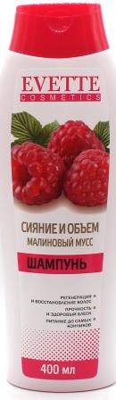 Шампунь Саната EVETTE 400мл. Сияние и объем Малиновый мусс