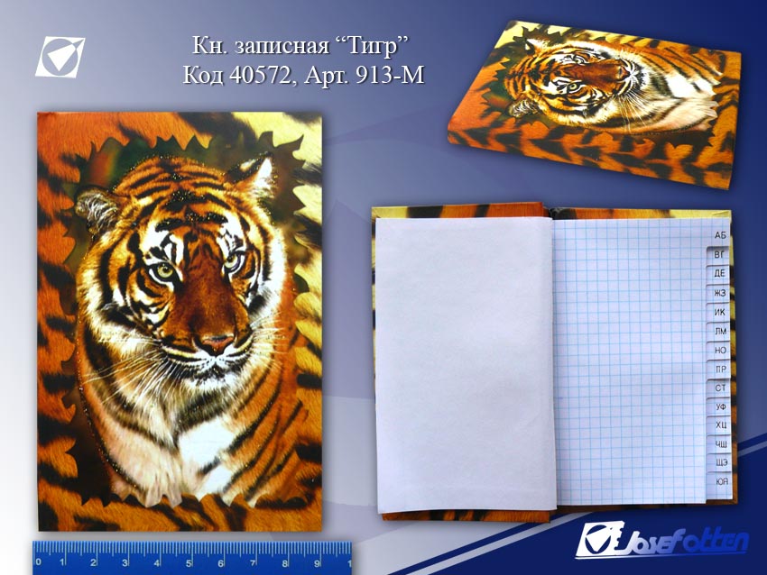 Зап. книжка "Тигр" с алфавитом 9*13 JO