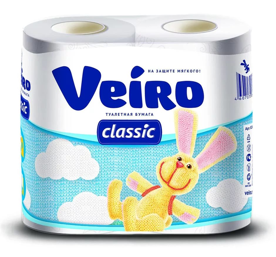 Туалетная бумага Veiro Классик 2сл. 4рул. 17.5м. (12/576)