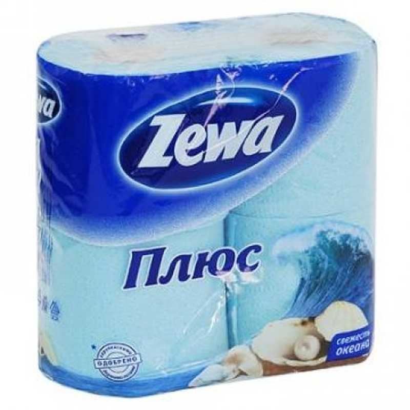 Туалетная бумага Zewa Плюс 2сл. 4рул. Океан (24)