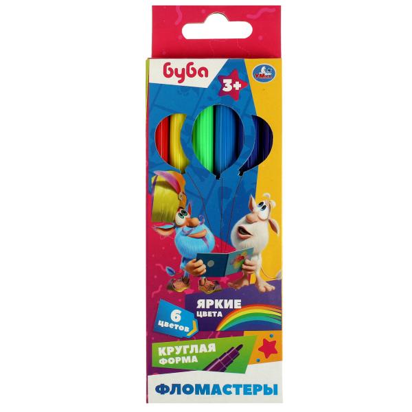 Фломастеры 6цв. Умка Буба круглые