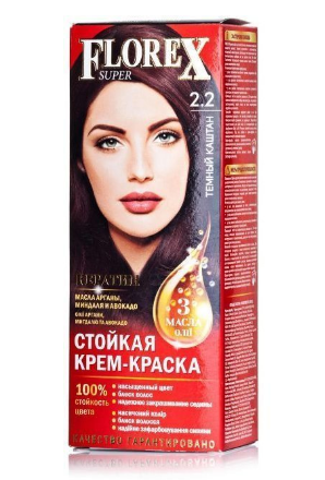Краска д/волос FLOREX-SUPER 2.2 Темный каштан (30)