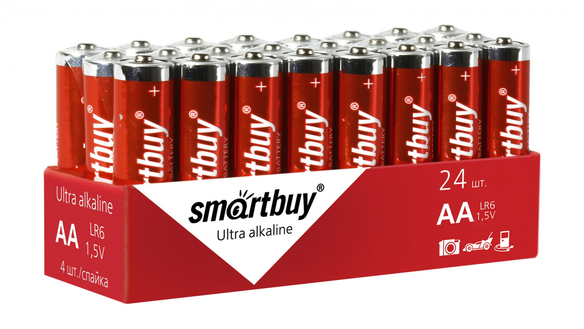 Батарейки "Smartbuy" (уп.4/24) Alcaline пальч.