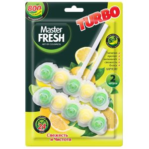 Освежитель для унитаза Master FRESH Турбо 2шт. блок Лимон