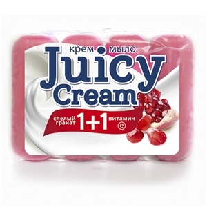 Мыло Аистенок 4*90г. Juicy cream Спелый гранат + Витамин***