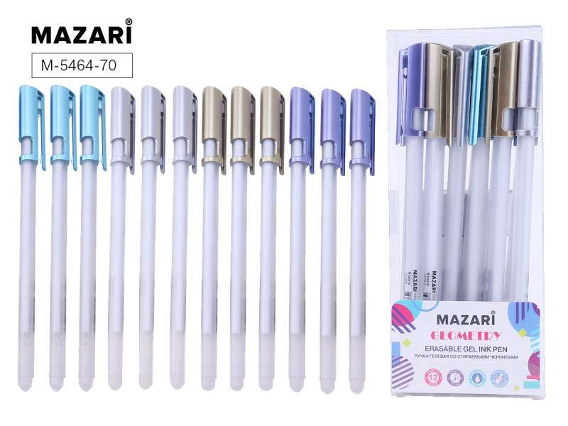 Ручка пишет/стирает СИНЯЯ Mazari 0.5mm VENTANA (уп.12)