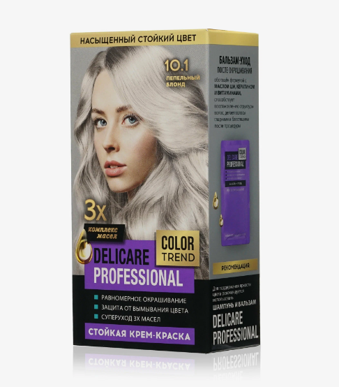 Краска д/волос Delicare Prof 10.1 Пепельный блонд (24)