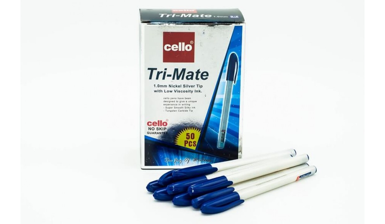 Ручка шар. масл. СИНЯЯ Cello Tri-Mate 1779 (уп.50)**
