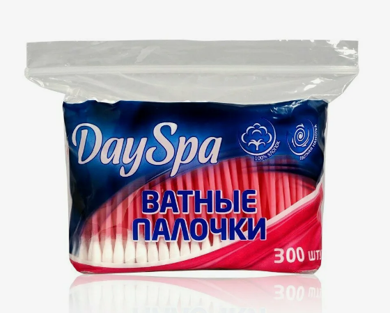 Ватные палочки Day Spa 300шт. Пакет (140)