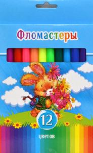 Фломастеры 12цв. BG Смешной зайчик