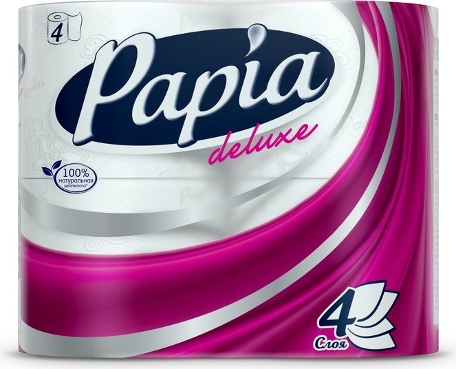Туалетная бумага PAPIA DELUXE 4сл. 4рул. (14)