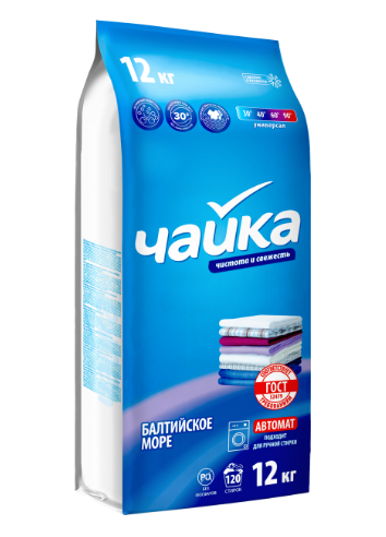 Стир.порошок Чайка авт. 12кг. Балтийское море