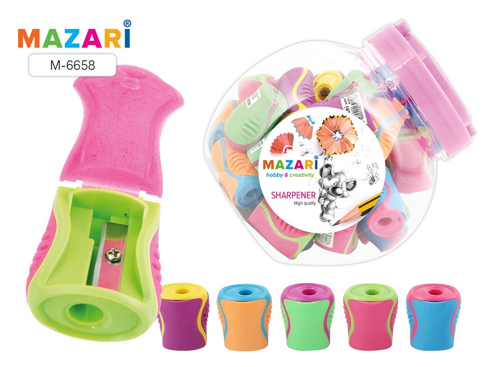 Точилка 1отв. конт. Mazari GLOSSY (уп.42)