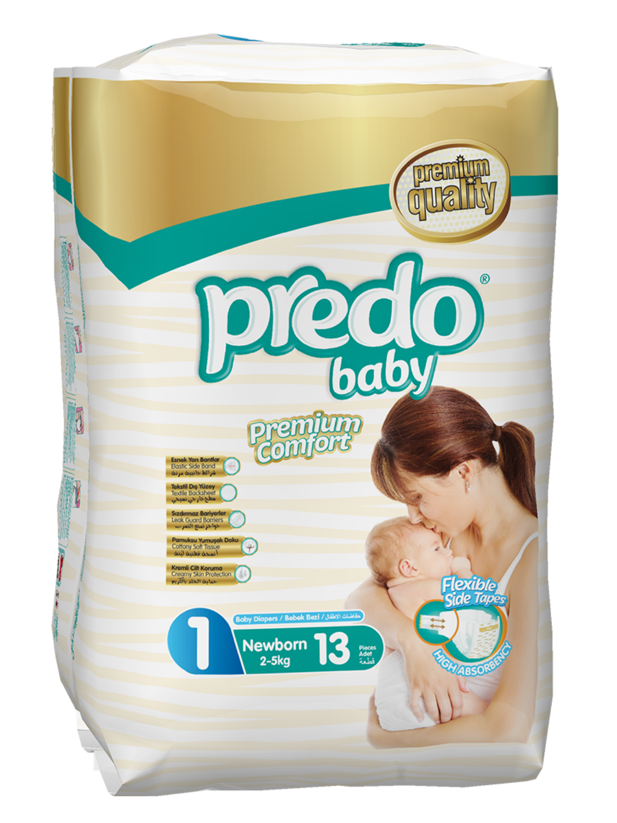 Подгузн. Predo baby --1-- 2-5кг. 13шт. Newborn