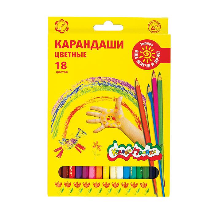 Набор цв. карандашей 18цв. Каляка-Маляка шестигран.