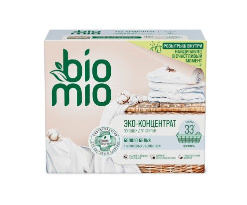 Стир.порошок BioMio авт. 1кг. Белое