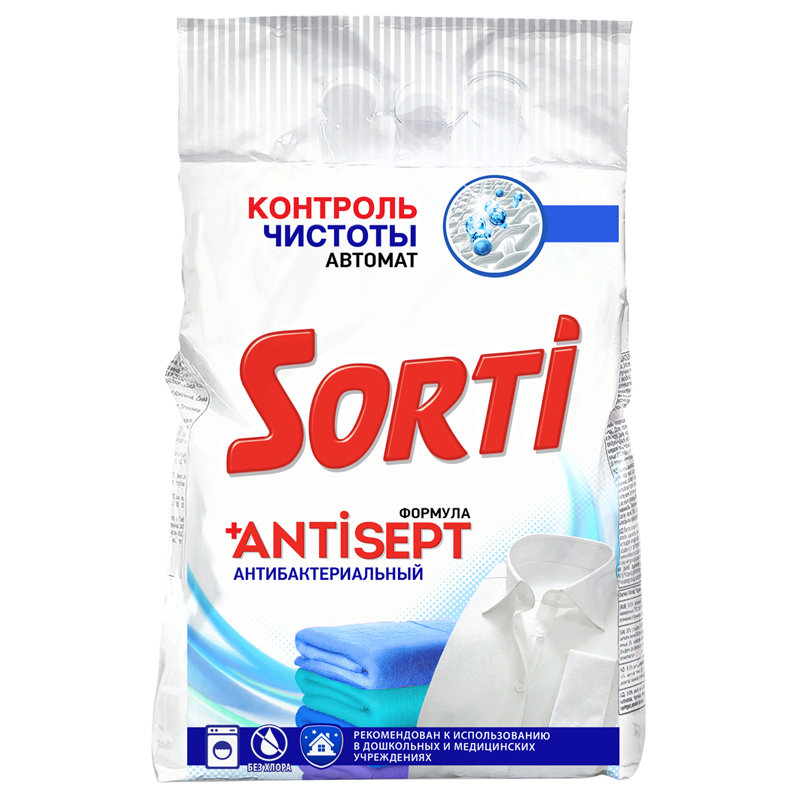 Стир.порошок Сорти авт. 6кг. Контроль Чистоты