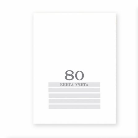 Книга учета 80л. ПрофПресс белая клетка скрепка
