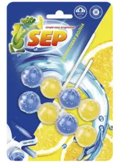 Освежитель для унитаза SEP 2*50г. шарики Цитрусовая волна (10)