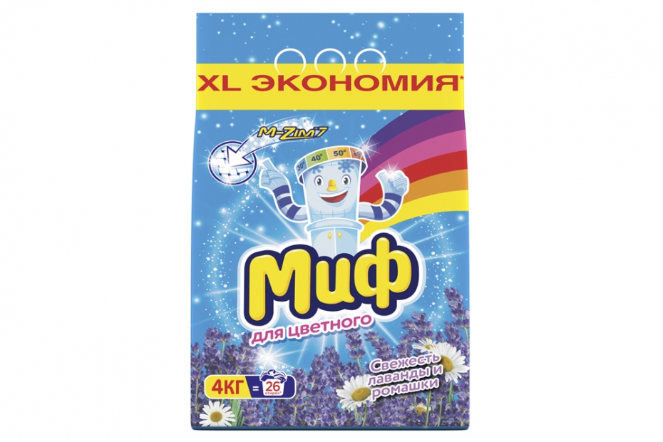 Стир.порошок МИФ авт. 4кг. 3в1 Свежесть лаванды и ромашки