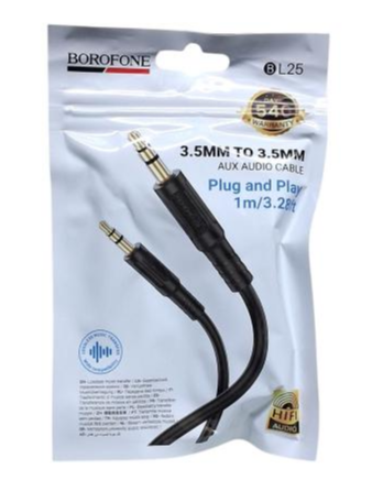 Кабель аудио 3,5 Jack-3.5 Jack 1м. черный BL25 BOROFONE