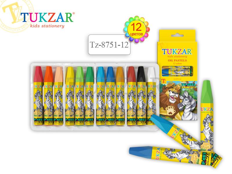 Набор масл.мелков 12цв.Tukzar 8,5 г,длина 73мм,заточ.
