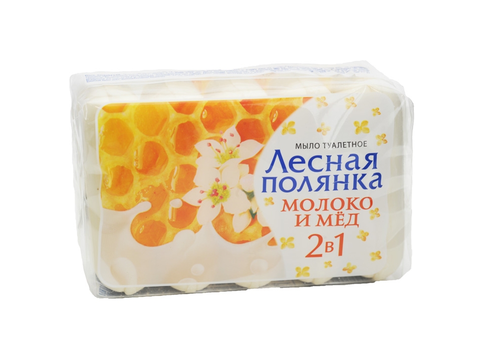 Мыло Лесная полянка 5*75г. Молоко и Мед