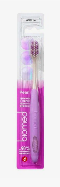 Зубная щетка BIOMED Pearl white GLOSS средняя (12)